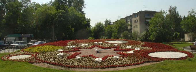 Цветочные часы в Ногинске Цветочные часы